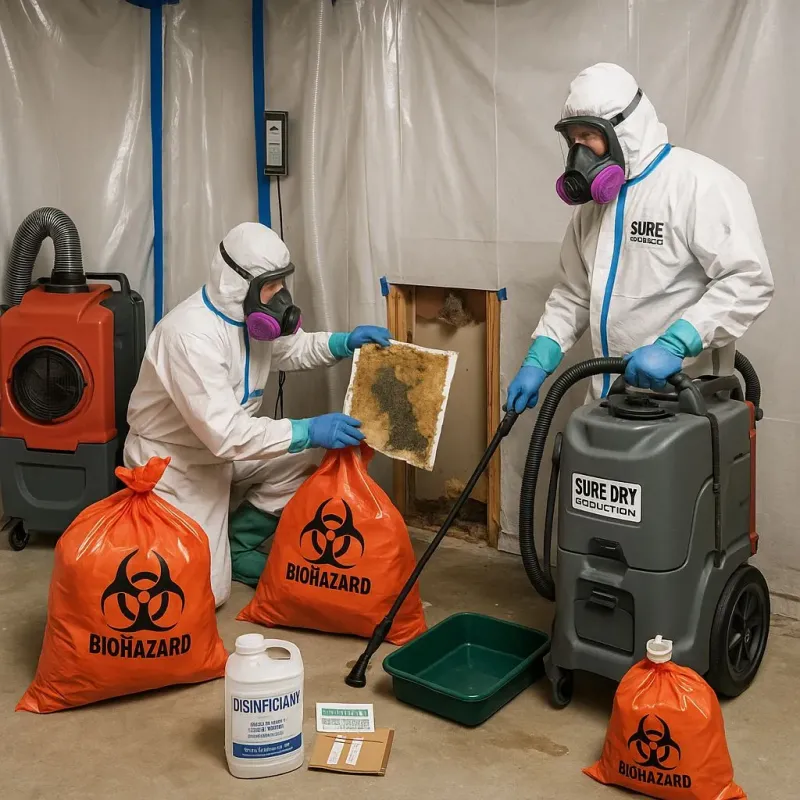 Contaminated Water Handling Protocols process in Lomas, PR